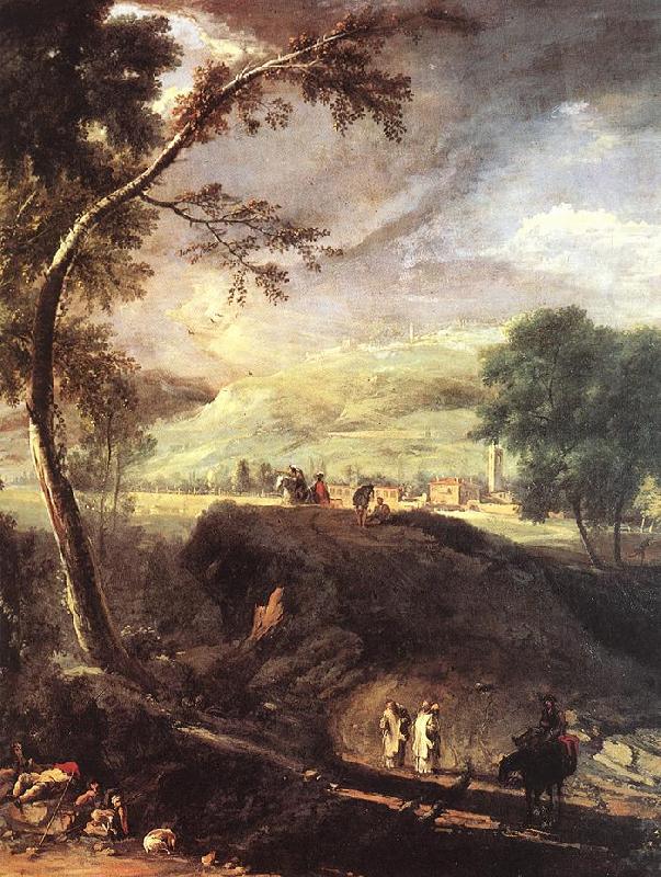 Landscape with River and Figures (detail), RICCI, Marco